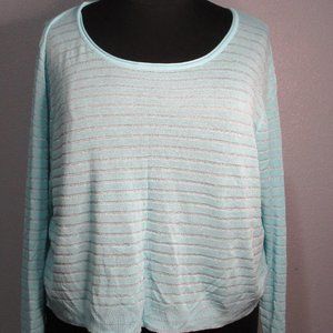 Cropped Sliver Striped Sweater